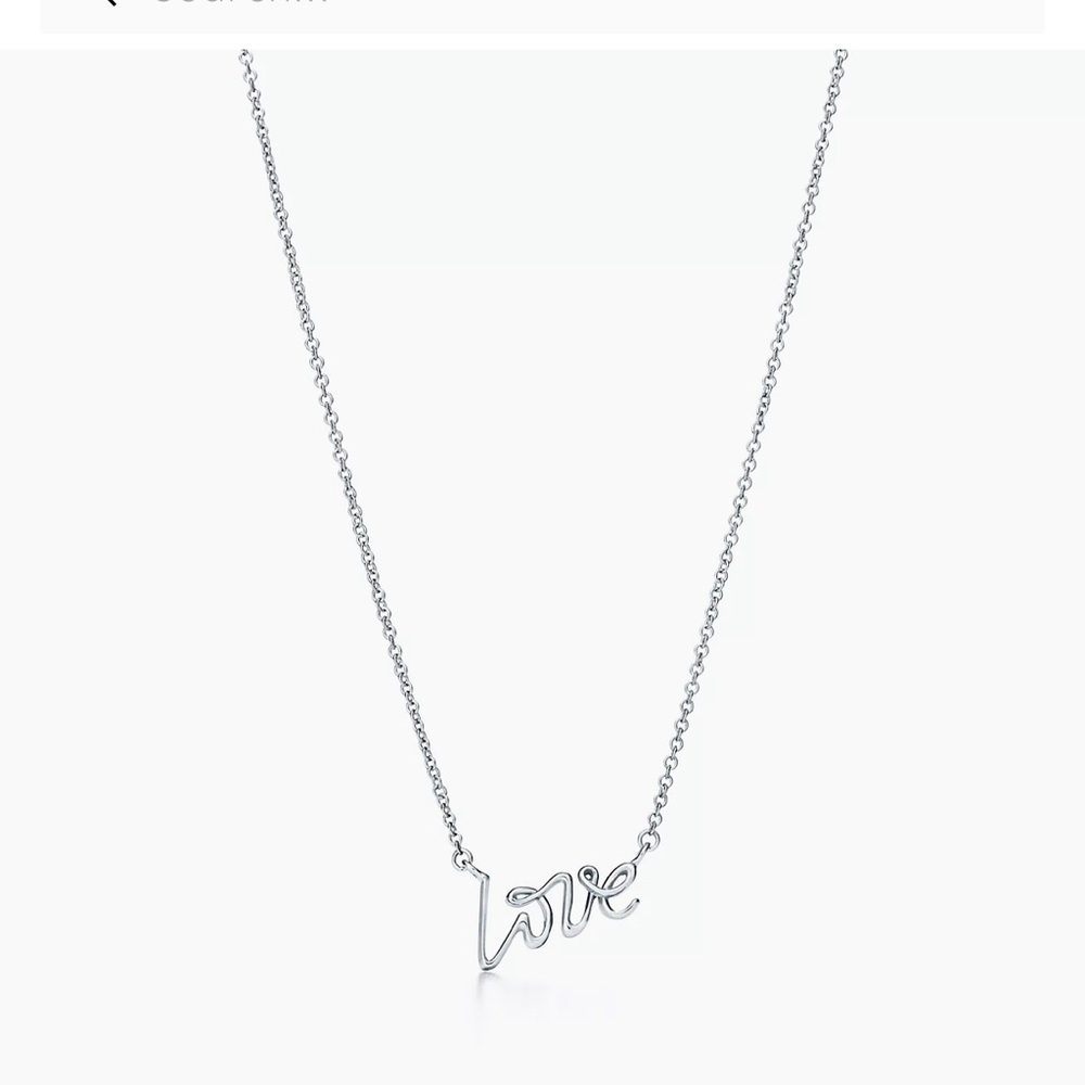 Tiffany Paloma Picasso Love Pendant Necklace